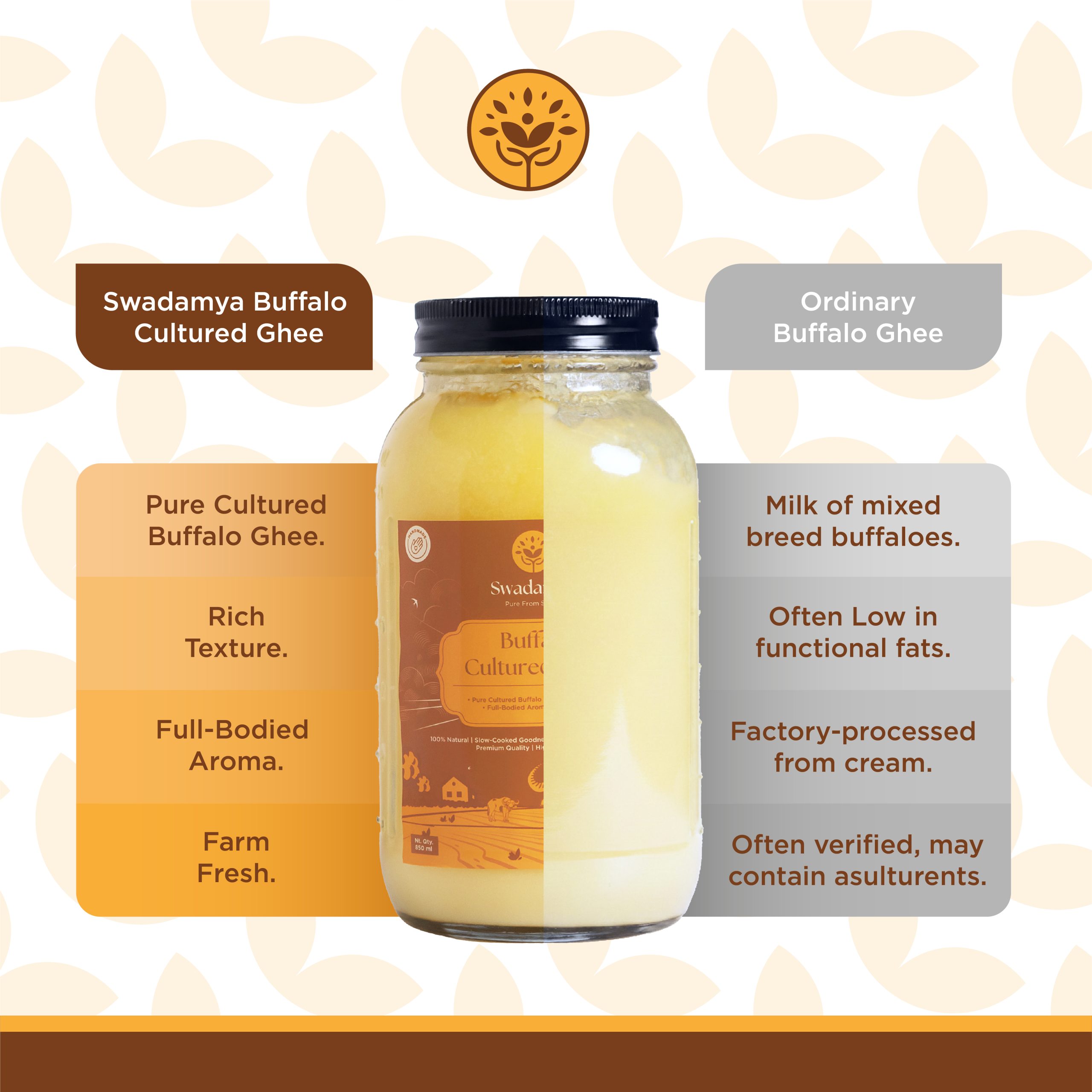Buffalo Cultured Ghee 850 ML - Image 6
