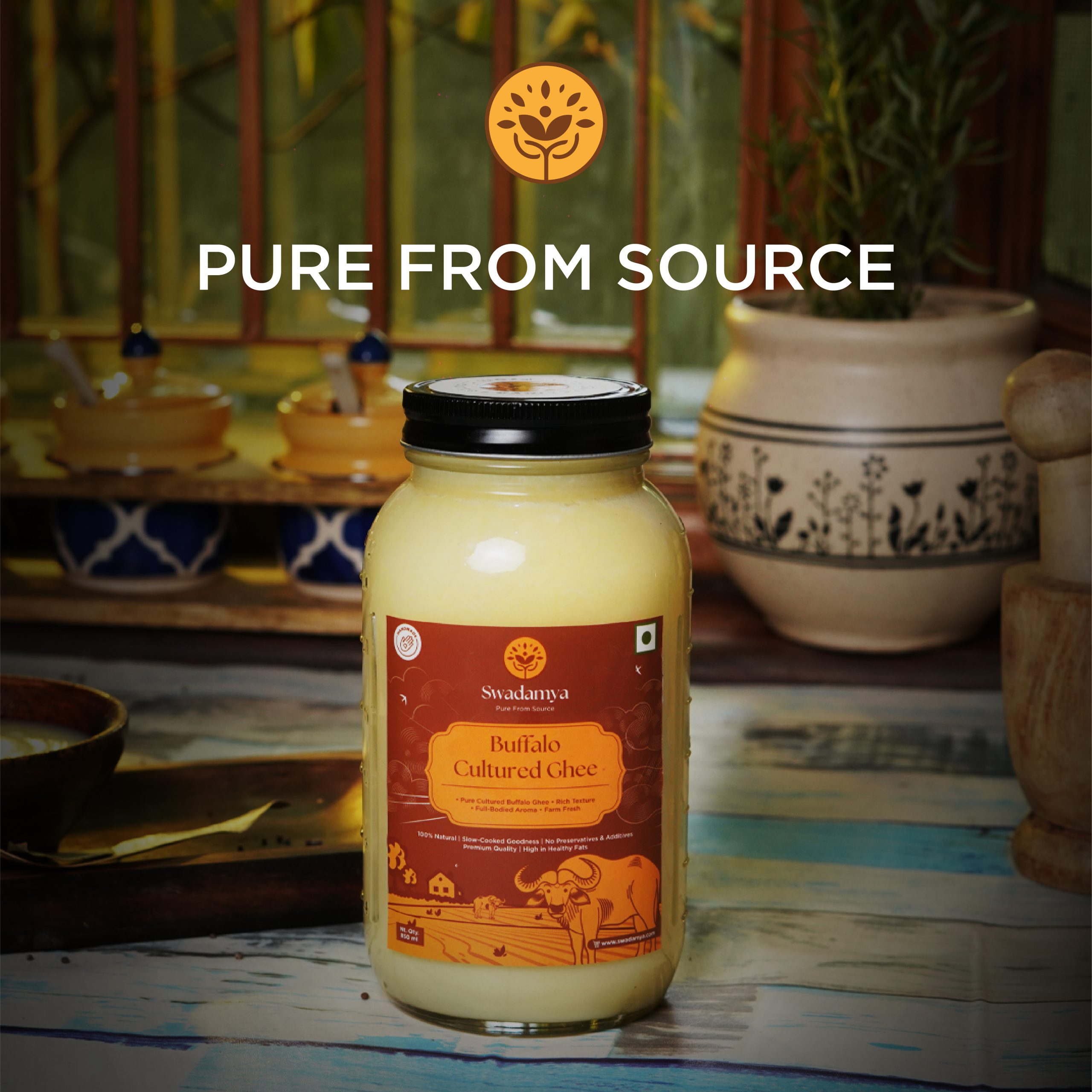 Buffalo Cultured Ghee 850 ML - Image 9