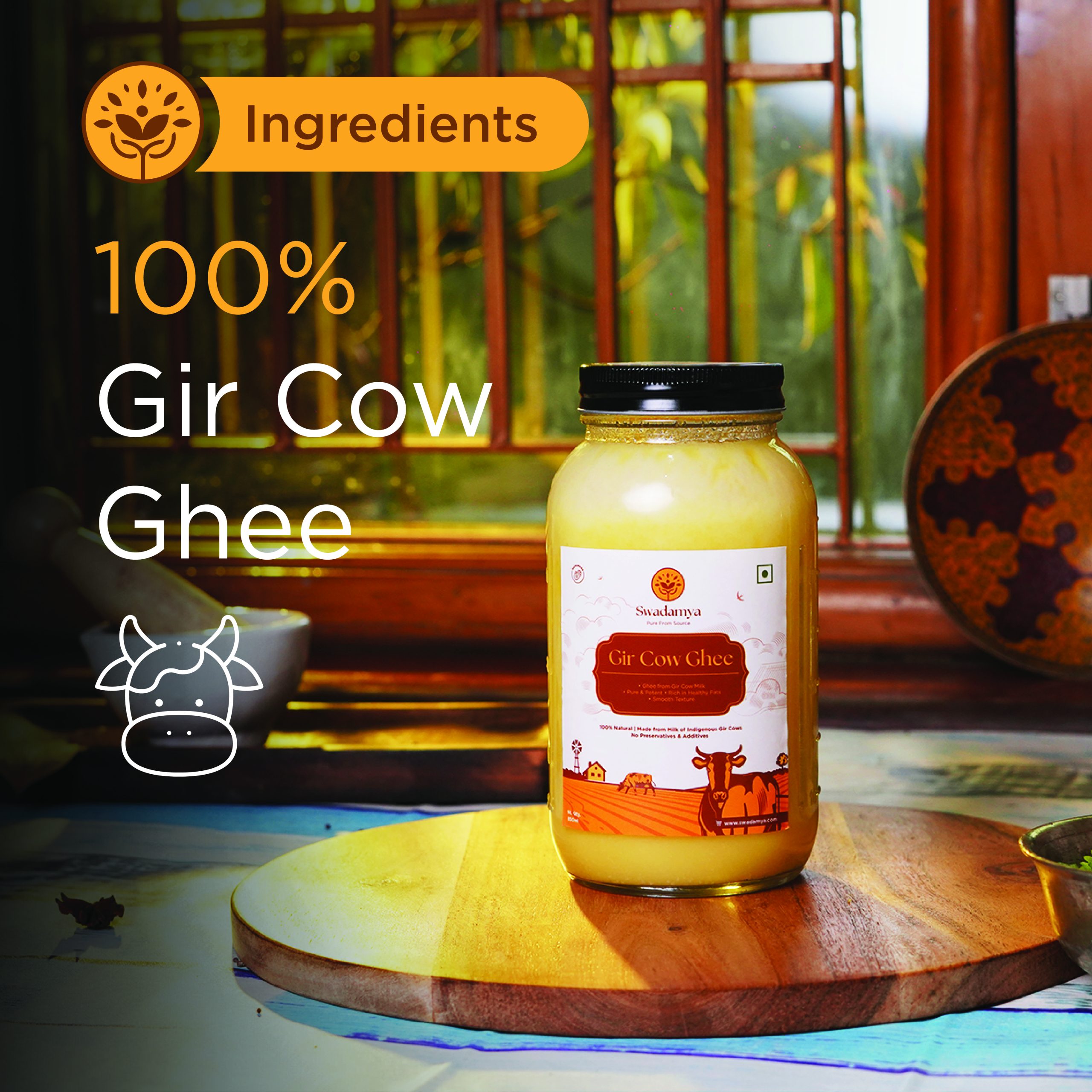 Gir Cow Ghee 850 ML - Image 3