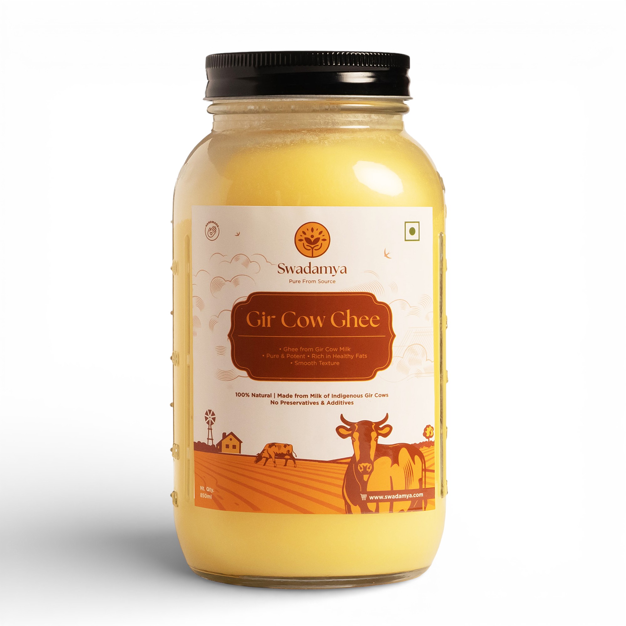 Swadamya Gir Cow Ghee 850 ML