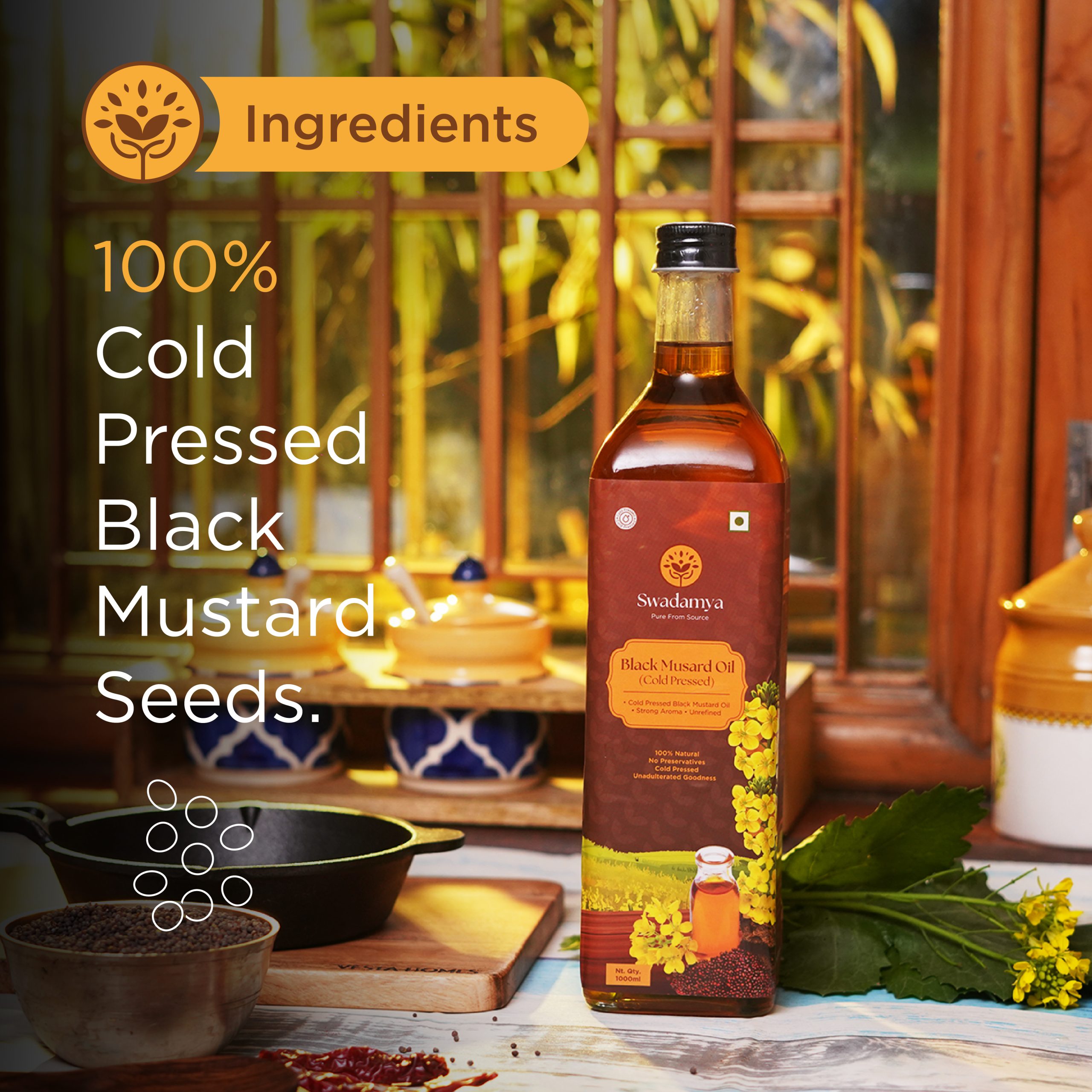 Cold Pressed Mustard Oil 1000 ML - Image 3