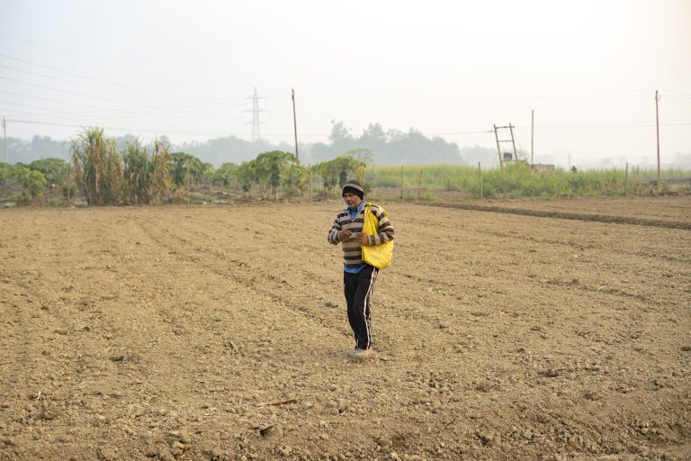 Swadamya Indian farmer farming in the farm