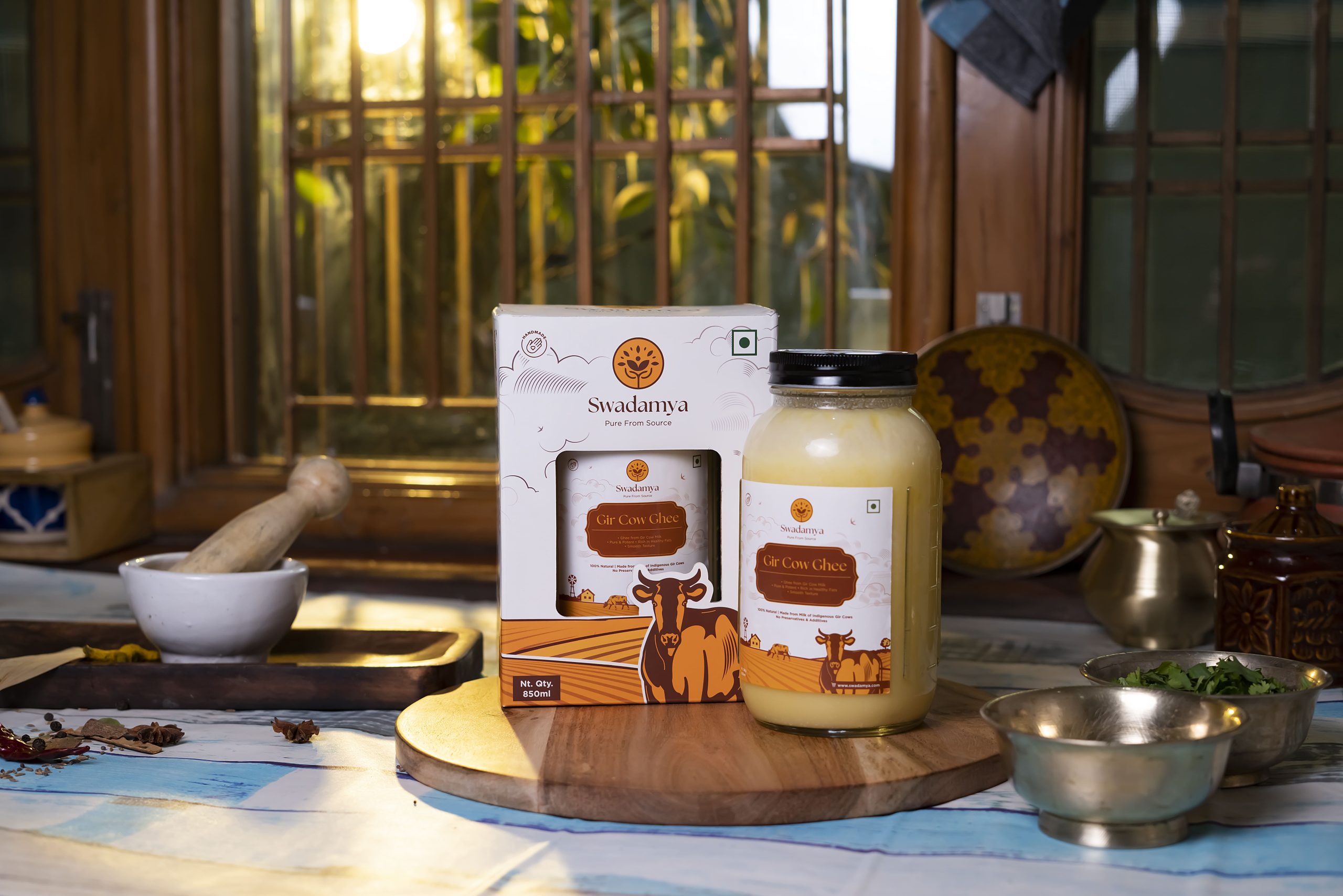 Swadamya ghee in the kitchen