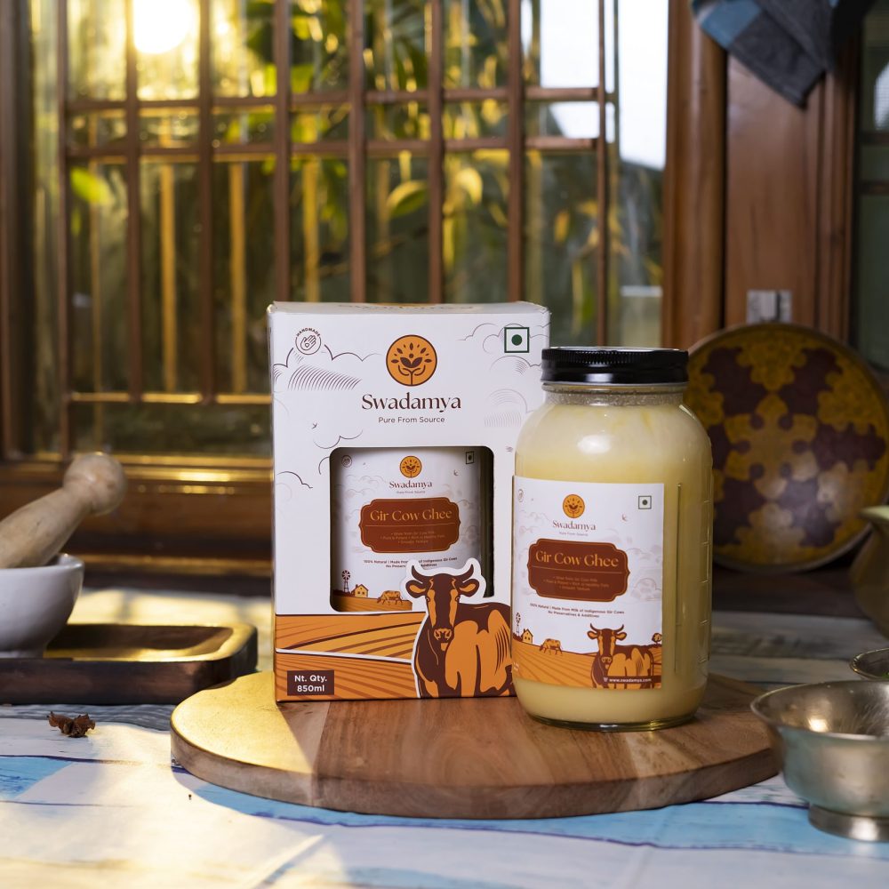 Swadamya Gir Cow Ghee in kitchen